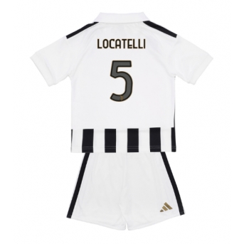 Juventus Manuel Locatelli #5 Maglia Gara Casa Repliche 2026-27 Bambino Maniche Corte